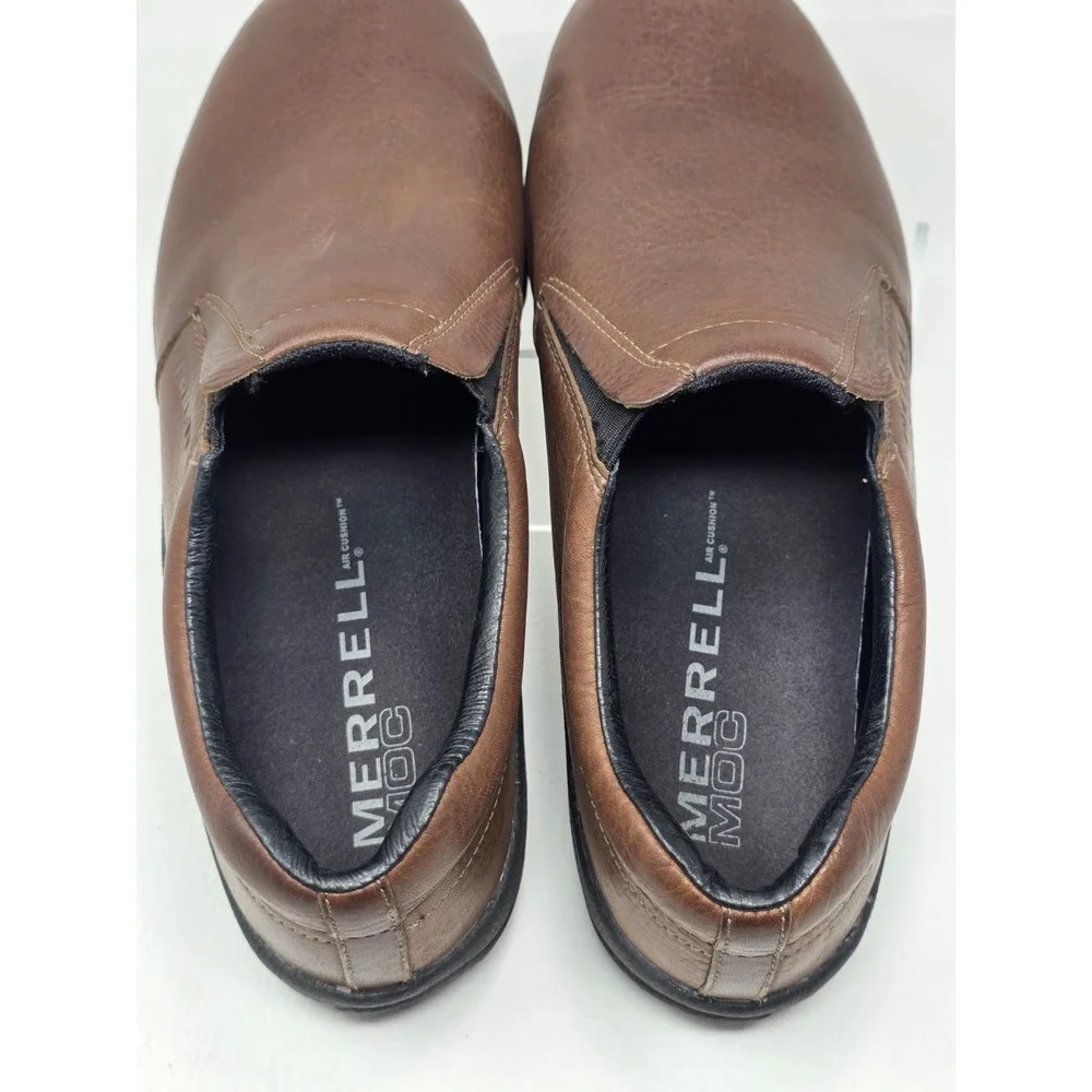 Merrell Jungle Moc Mens Size 12 US Brown Leather Slip On Loafer Shoes J63883